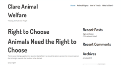 Desktop Screenshot of clareanimalwelfare.net